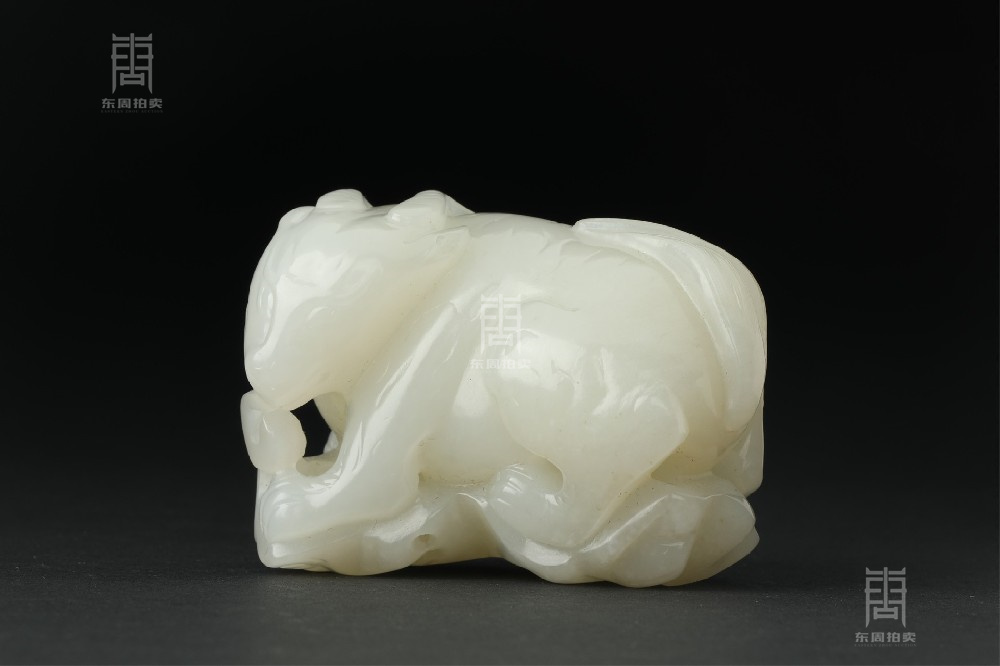 195 民國(guó) 羊脂玉福祿壽把件